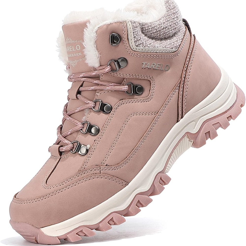Blush Suede hiking boots